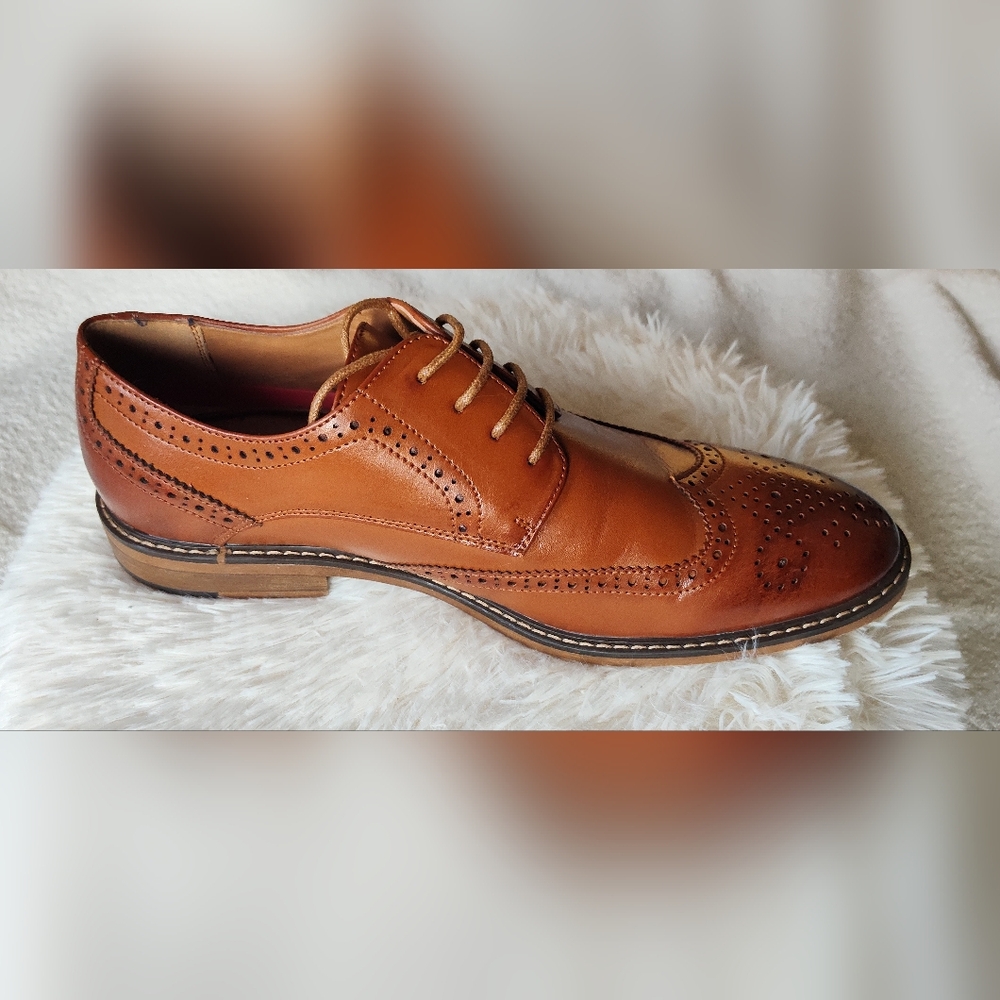 Temeshu Men's Dress Shoes Casual Oxford Shoes Business Formal Shoes - Picture 3 of 16